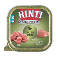 Rinti Singlefleisch Pute Pur 150g Schale, Vollnahrung...