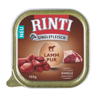 Rinti Singlefleisch Lamm Pur 150g Schale, Vollnahrung...
