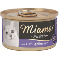 Miamor Geflügelherzen 85g, Zarte Fleischpastete