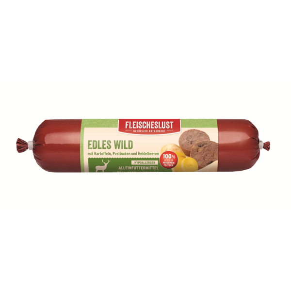 Fleischeslust Edles Wild mit Kartoffel, Pastinaken und Heidelbeeren Sensitiv 800 g, mit Kartoffeln, Pastinaken und Waldbeeren