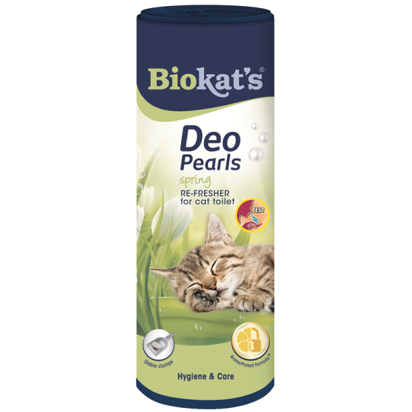 Biokats Deo Pearls Spring 700 g, erfrischt die Katzentoilette