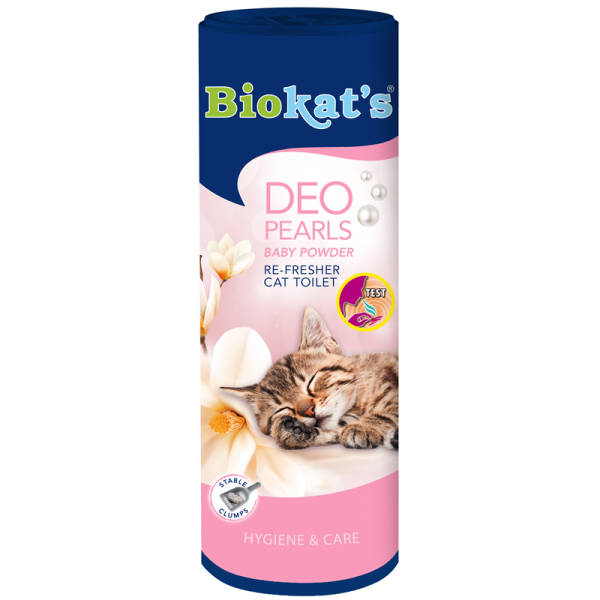 Biokats Deo Pearls Baby Powder 700 g, erfrischt die Katzentoilette