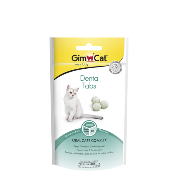 GimCat Denta Tabs 40g, Stärkt die Zähne und verbessert den Atem.