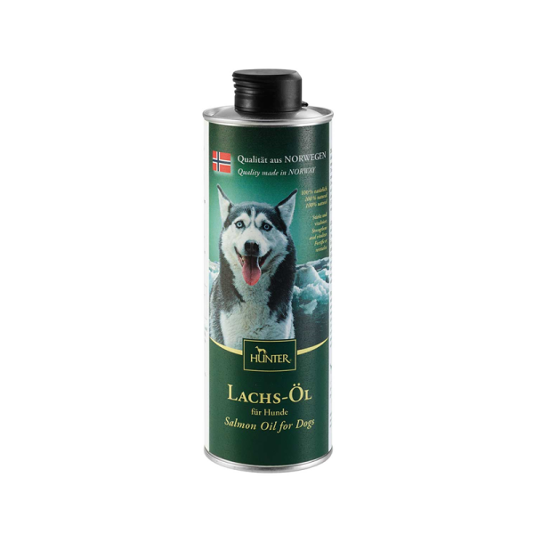 Hunter Hundesnack Norwegian Lachs-Öl 500 ml, Nahrungsergänzung für Hunde