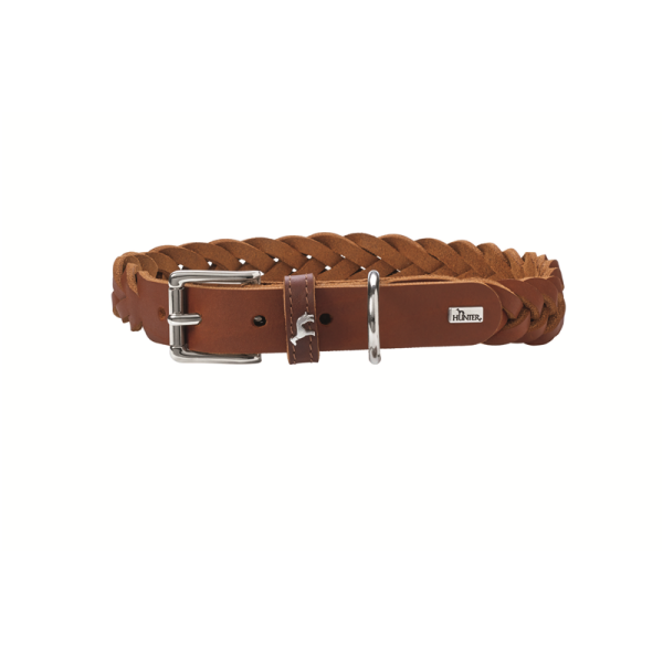 Hunter Halsband Solid Education Special cognac Softvollrindleder, Größe: 50