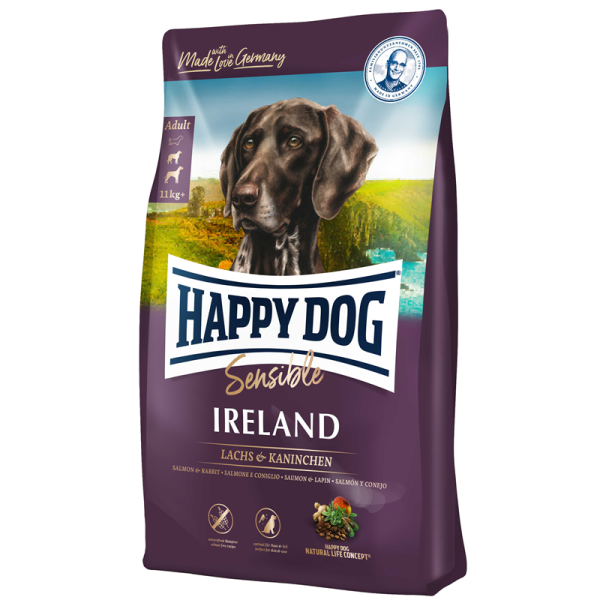 Happy Dog Supreme Sensible Ireland 1kg, Zur Fütterung bei Fell- und Hautproblemen bzw. Allergien