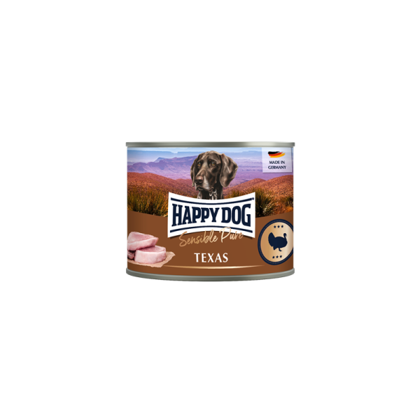 Happy Dog Dose Sensible Pure Texas Truthahn 200g, Alleinfuttermittel für ausgewachsene Hunde