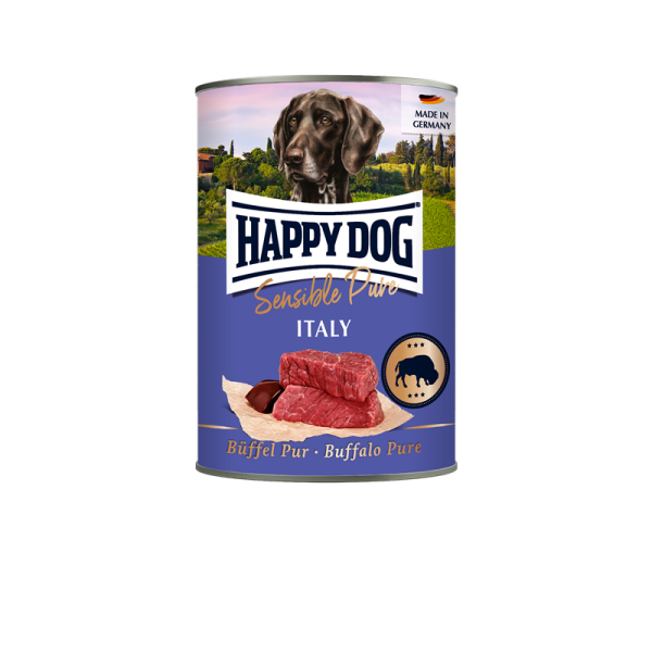 Happy Dog Dose Sensible Pure Italy Büffel 400g, Alleinfuttermittel für ausgewachsene Hunde