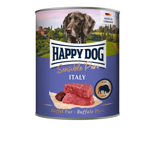 Happy Dog Dose Sensible Pure Italy Büffel 800g, Alleinfuttermittel für ausgewachsene Hunde