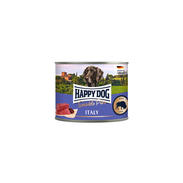 Happy Dog Dose Sensible Pure Italy Büffel 200g, Alleinfuttermittel für ausgewachsene Hunde