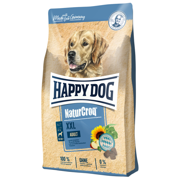 Happy Dog NaturCroq XXL 15kg, Alleinfuttermittel für ausgewachsene Hunde großer und sehr großer Rassen.