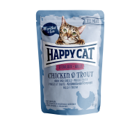 Happy Cat Pouches All Meat Adult Sterilised Huhn &...