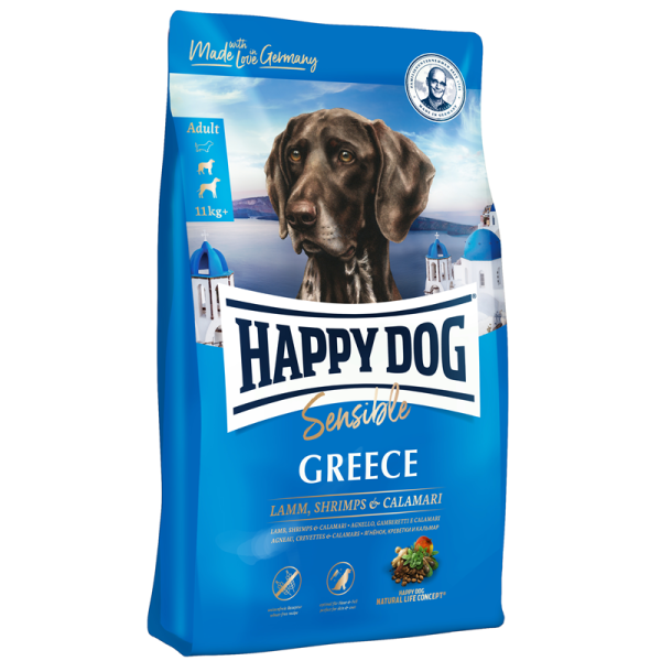 Happy Dog Supreme Sensible Greece 11 kg, Zur Fütterung bei Fell- und Hautproblemen bzw. Allergien