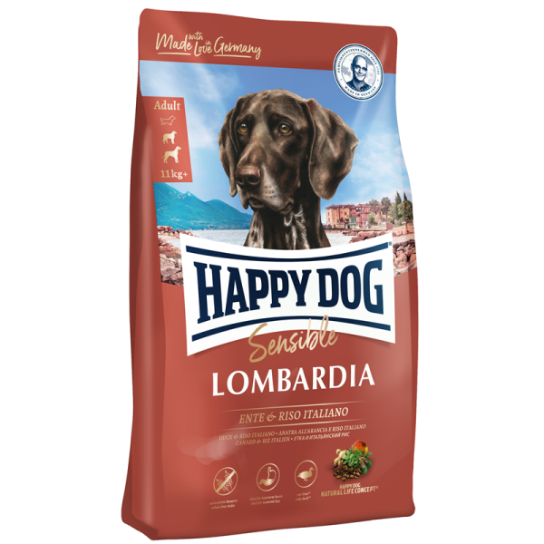 Happy Dog Supreme Sensible Lombardia 2,8 kg, Zur Fütterung bei Fell- und Hautproblemen bzw. Allergien