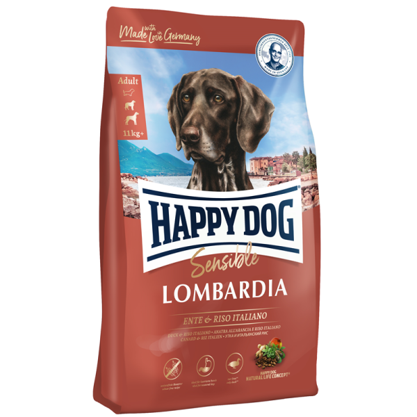 Happy Dog Supreme Sensible Lombardia 300 g, Zur Fütterung bei Fell- und Hautproblemen