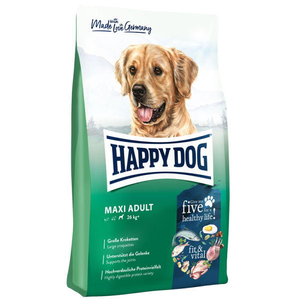 Happy Dog Supreme fit & vital Maxi Adult 14kg, Alleinfuttermittel für ausgewachsene Hunde ab 26kg