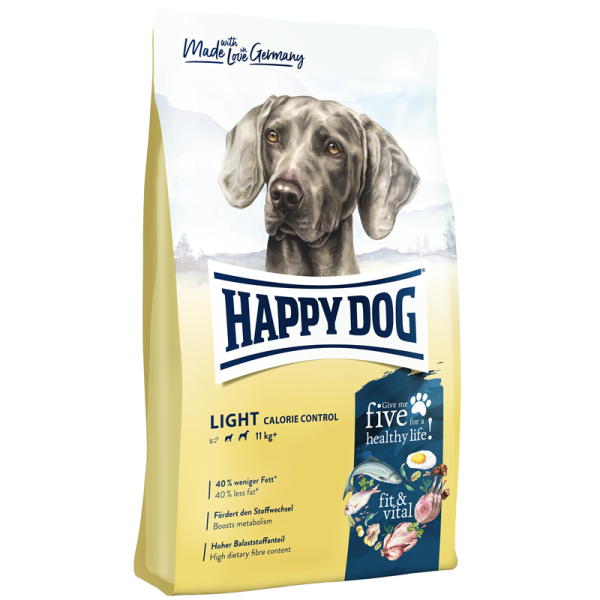 Happy Dog Supreme fit & vital Light 4kg, Alleinfuttermittel für ausgewachsene Hunde ab 11 kg mit leichtem Übergewicht und/oder zum Gewichtserhalt