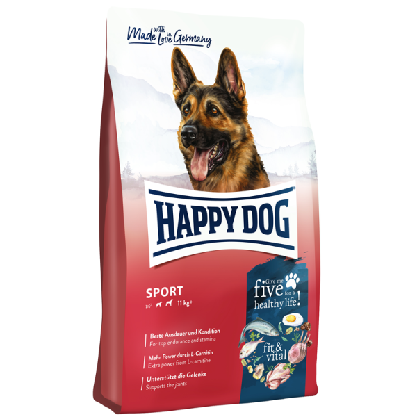 Happy Dog Supreme fit & vital Sport 14kg, Alleinfuttermittel für Hunde mit hoher Aktivität und im Sportbereich