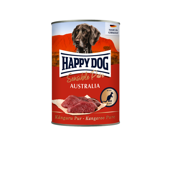 Happy Dog Dose Sensible Pure Australia Känguru 400g, Alleinfuttermittel für ausgewachsene Hunde