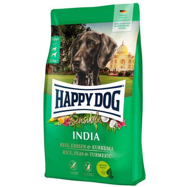 Happy Dog Supreme Sensible India 10 kg, Alleinfuttermittel für ausgewachsene, normalaktive Hunde ab 11 kg