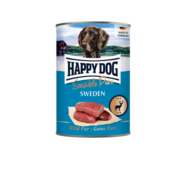 Happy Dog Dose Sensible Pure Sweden Wild 400g, Alleinfuttermittel für ausgewachsene Hunde