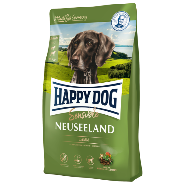 Happy Dog Supreme Sensible Neuseeland 12,5kg, Zur Fütterung bei Allergien - besonders magen- und darmschonend