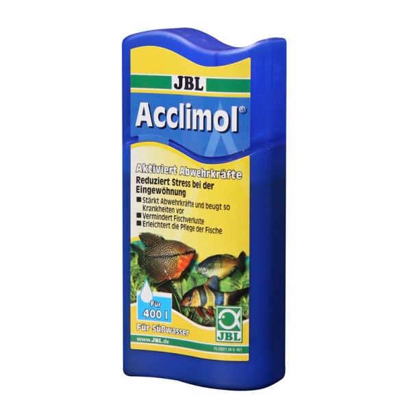 JBL Acclimol 100 ml, Wasseraufbereiter für Süßwasser-Aquarien zur Eingewöhnung von Fischen