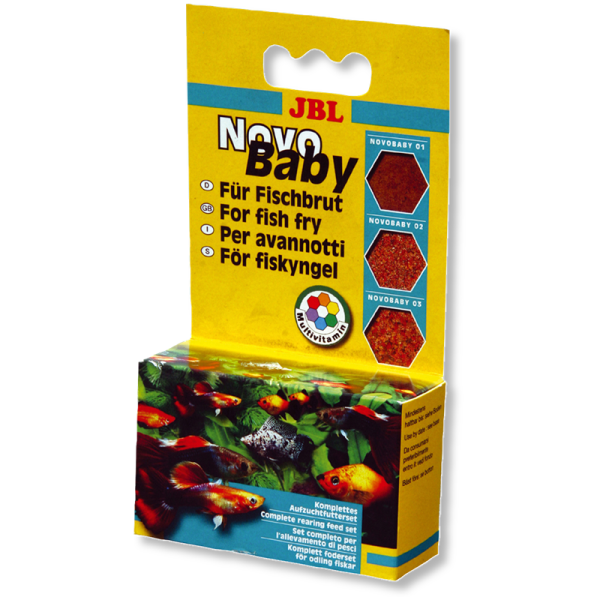 JBL NovoBaby 3x10 ml, Vollwertige Ernährung und optimales Wachstum: Aufzuchtfutter-Set für lebendgebärende Fischarten
