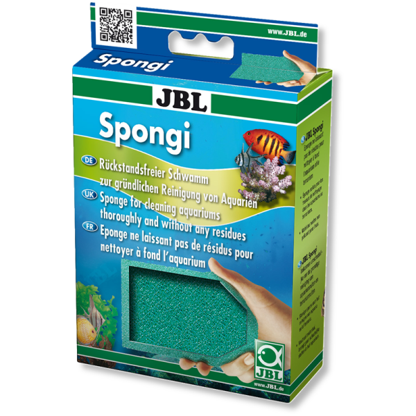 JBL Spongi, Sauberes Aquarium oder Terrarium: Robuster Schwamm für Reinigungsarbeiten