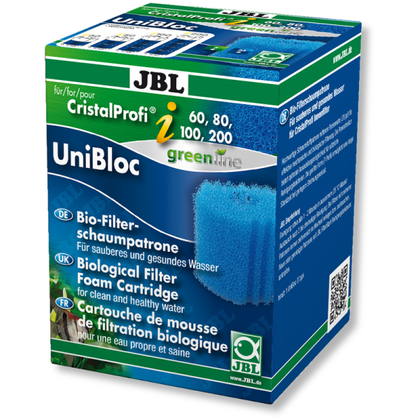 JBL UniBloc CP i 60/80/100/200, Sauberes und gesundes Wasser: Ersatz-Schaumstoffpatrone für Aquarienfilter CristalProfi i60-200