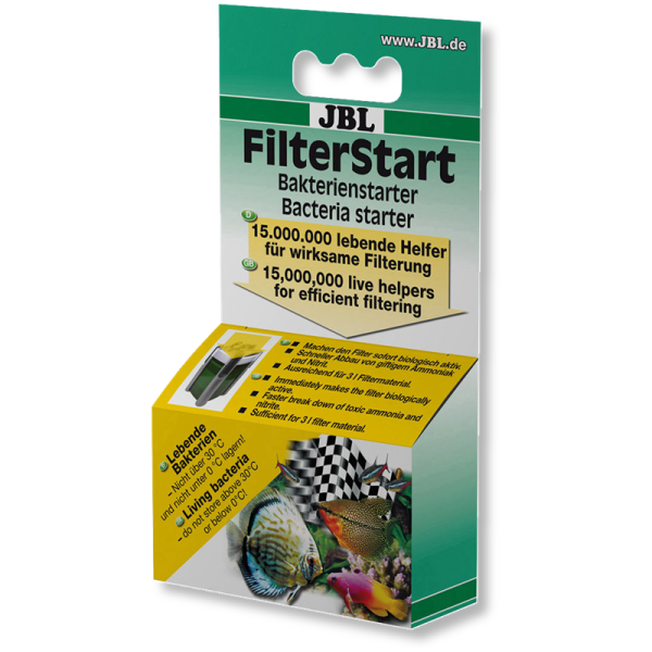 JBL FilterStart 10 ml, Zum Starten von Filtern, bei Neueinrichtung, Wasserwechsel und nach Fischkrankheiten für Süß-/Meerwasser-Aquarien