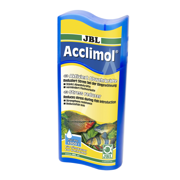 JBL Acclimol 250 ml, Wasseraufbereiter für Süßwasser-Aquarien zur Eingewöhnung von Fischen