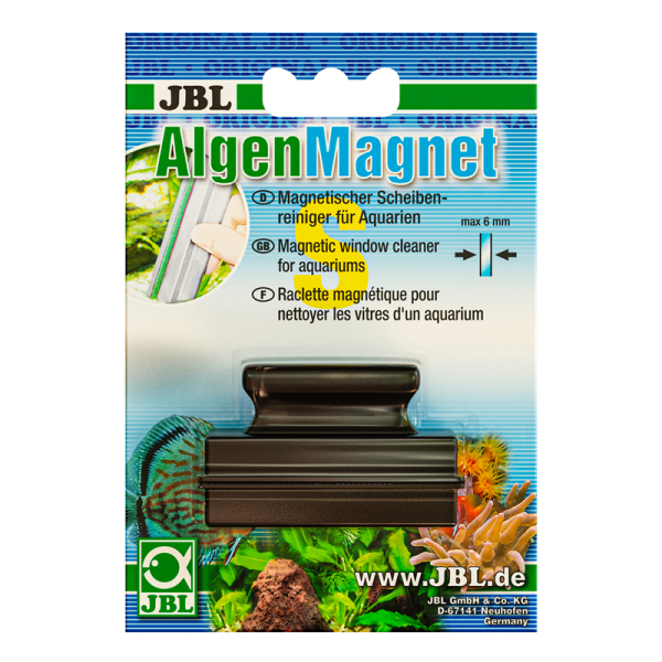 JBL Algenmagnet S, Reinigung der Aquarienscheibe ohne nasse Hände: Magnetreiniger zur Algenentfernung von Aquarienscheiben