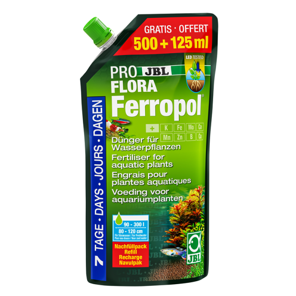 JBL PROFLORA Ferropol Nachfüllpack 500 +125 ml, Pflanzendünger für Süßwasser-Aquarien