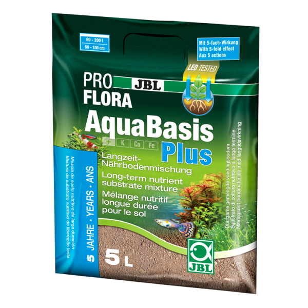 JBL AquaBasis plus 5 l, Nährboden für schönes und dauerhaftes Pflanzenwachstum in allen Süßwasseraquarien. 5 Jahre Wirkung garantiert