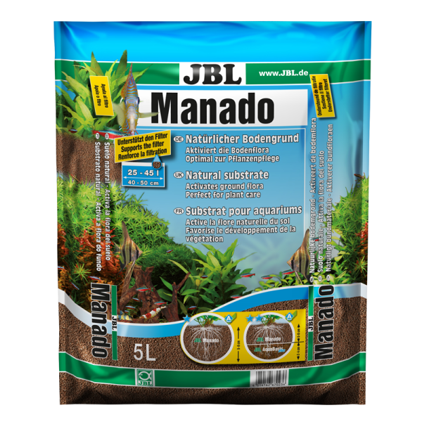 JBL Manado 5 l, Optimal zur Pflanzenpflege: Bodengrund für Süßwasseraquarien