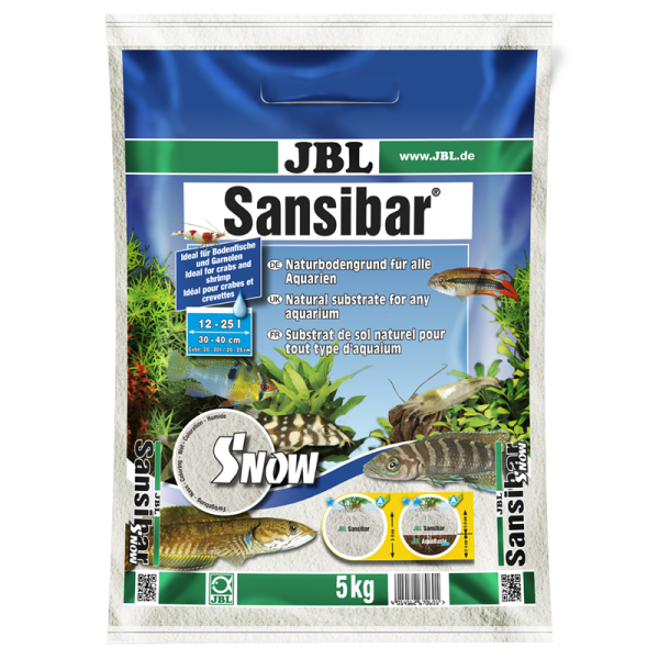 JBL Sansibar SNOW 5 kg, Bodengrund für Süß- und Meerwasser-Aquarien sowie Aquaterrarien