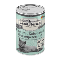 LandFleisch Cat Adult Pastete mit Rind mit Kabeljau &...