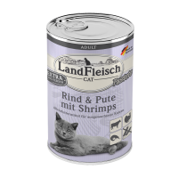 LandFleisch Cat Adult Pastete Rind & Pute mit Shrimps...