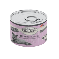 LandFleisch Cat Adult Pastete Rind mit Lamm 195g,...