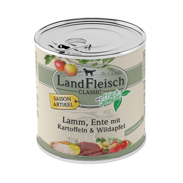 LandFleisch Classic Lamm & Ente & Kartoffeln & Wildapfel 800g