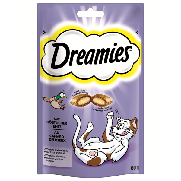 Dreamies Cat Snack mit Ente 60g, Die traumhaften Katzensnacks
