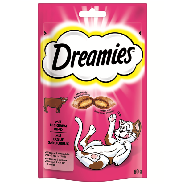 Dreamies Cat Snack mit Rind 60g, Die traumhaften Katzensnacks