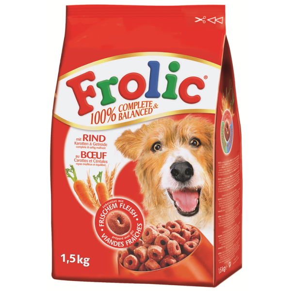Frolic Complete Rind, Karotten & Getreide 1,5kg, 100% Complete & Balanced