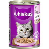 Whiskas Dose Gelee mit Lachs 400g, Alleinfuttermittel...