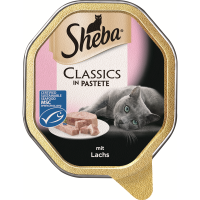 Sheba Schale Classics mit Lachs 85g, Alleinfuttermittel...