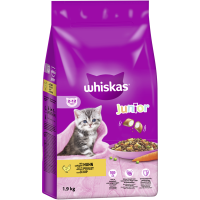 Whiskas Trocken Junior mit Huhn 1,9kg, Alleinfuttermittel...