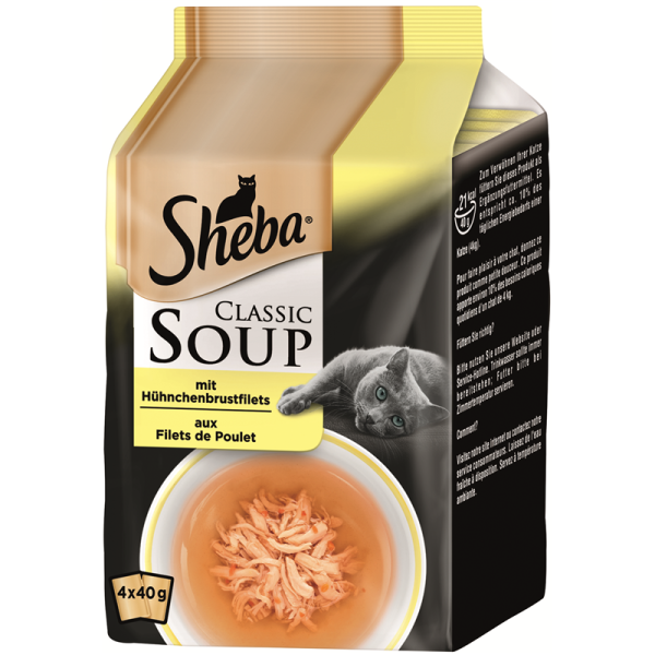 Sheba Portionsbeutel Multipack Classic Soup Hühnchenbrustfilets 4x40g
