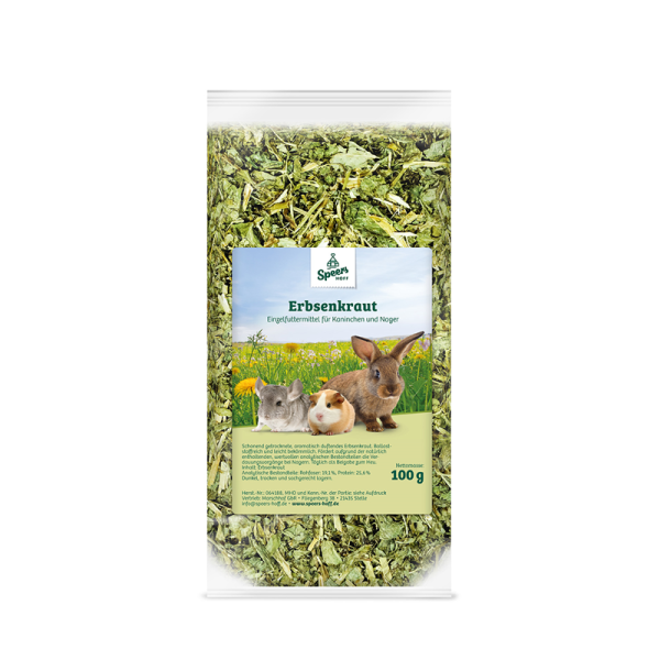 Speers Hoff Erbsenkraut 100 g, Einzelfuttermittel für Kaninchen und Nager