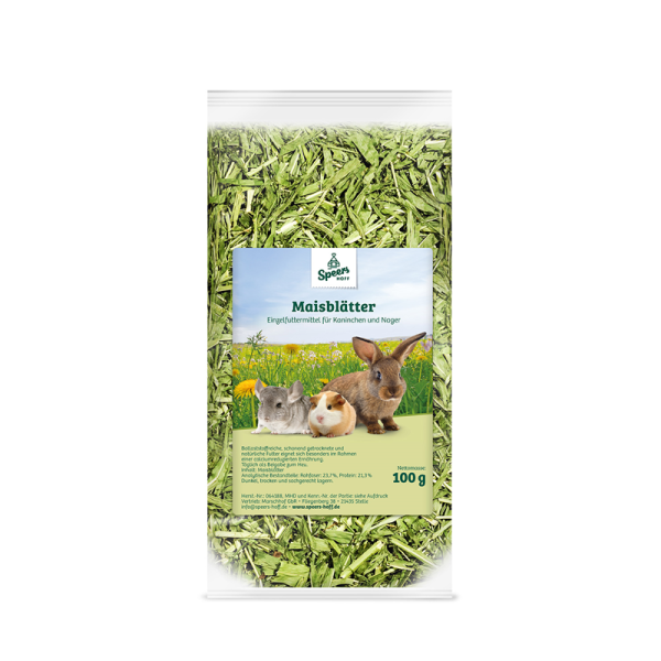 Speers Hoff Maisblätter 100 g, Einzelfuttermittel für Kaninchen und Nager